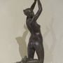 Sculptures, statuettes et miniatures - Flamme sculpture figurative en bronze hauteur 62 cm .  - POTHIN GALLARD CRÉATION BRONZE