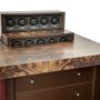 Unique pieces -  SAFE WITH 50 WINDERS AND 6 DRAWERS COVERED IN BRIARWOOD VENEER - UNDERWOOD ITALIA SRL