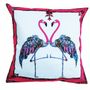 Fabric cushions - Pink Flamingo Cushion - ASTRID SARKISSIAN