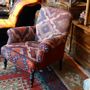 Armchairs - Colette chair with old kilim - DU LONG ET DU LE
