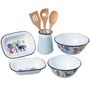 Bowls - Folklore Enamel Serving Bowls Set of 2 - WILD & WOLF