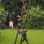 Sculptures, statuettes et miniatures - 3 garçons sur échelle - THERMOBRASS
