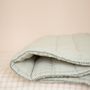 Couettes et oreillers  - Hand Quilted Blanket - Aqua - CAMOMILE LONDON