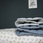 Comforters and pillows - Hand Quilted Blanket - Aqua - CAMOMILE LONDON