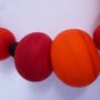 Bijoux - Collier perles soufflées orange dépoli - MORFIA ATELIER VERRIER