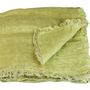 Throw blankets - DOUBLE - Plaid 100% linen fabric dual - EN FIL D'INDIENNE...