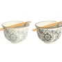 Bowls - CERAMIC BOWL WITH CHOPSTICKS' FLORE ' - SEMA