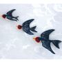 Other wall decoration - Flying Swallow Wall Trio - SEW HEART FELT