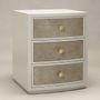 Night tables - Diaz bedside in French Grey with Shagreen front - ROBERT LANGFORD