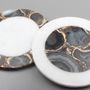 Tea and coffee accessories - Agate + Marble COASTERS - LUXURIOUS ARTS