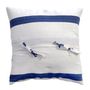 Fabric cushions - Squares cushions 60 x 60cm or 40 x 40cm white and blue|F3 - FOUTA FUTEE