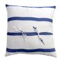 Fabric cushions - Squares cushions 60 x 60cm or 40 x 40cm white and blue|F3 - FOUTA FUTEE