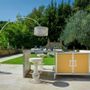 Cuisines de jardin - Island kitchen with sliding table - SAMUELE MAZZA OUTDOOR COLLECTION