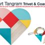 Formal plates - Heart Tangram Trivet - BITTEN