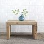 Dining Tables - PATINATED WOODEN SIDE TABLES - ARXE