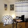 Curtains and window coverings - Flexible curtain ready to hang white with blue stripes | F3 - FOUTA FUTEE