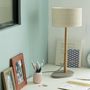 Table lamps - Floor lamp EOS, Table lamp HELIOS, Side-table with lamp SELENE - FABULEUSE FACTORY