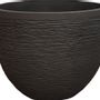 Accessoires de déco extérieure - VASE LISA 2 TERRE NOIRE STRIEE - POTERIE DE LA MADELEINE