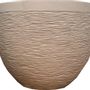Accessoires de déco extérieure - VASE LISA 2 TERRE NOIRE STRIEE - POTERIE DE LA MADELEINE