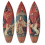Autres décorations murales - LA DAME À LA LICORNE TRIPTYCH / 3 SURFBOARDS - BOOM-ART