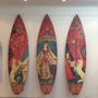 Autres décorations murales - LA DAME À LA LICORNE TRIPTYCH / 3 SURFBOARDS - BOOM-ART