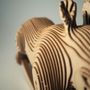 Sculptures, statuettes and miniatures - Carlitos the micro-ceros, DIY rhinoceros 3D puzzle, laser cut Cardboard and wood sticks - ATELIER LUGUS
