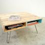 Tables basses - Table basse R&B bois de palette recyclé - pieds en épingle à cheveux- upcycling - ATELIER LUGUS