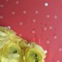 Linge de table textile - Nappe en coton enduit Confettis Corail - FLEUR DE SOLEIL
