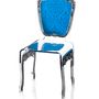 Chaises - CHAISE BAROQUE BLEUE - ACRILA