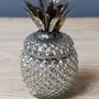 Objets de décoration - Boite "Ananas" mercurisée & feuilles métal  - CHEHOMA