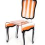Chairs - ORANGE STRIPPED CHARLESTON CHAIR - ACRILA