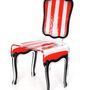 Chairs - RED STRIPPED CHARLESTON CHAIR - ACRILA