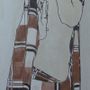 Crockery - NeoFresco based on the Egon Schiele's portrait of Gerti. - MARCHAND DE SABLES