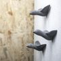 Wall ensembles - Wall hooks concrete black - 3 pieces - THOMAS POGANITSCH DESIGN
