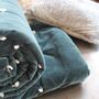 Throw blankets - Bef runner / Sofa cover - Cotton velvet - VAGUE - EN FIL D'INDIENNE...