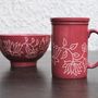 Mugs - Mughal Coffee Mug - Salmon Pink - ARTIZEN