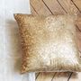 Fabric cushions - Embroidered Linen Cushion - Tourbillon - EN FIL D'INDIENNE...