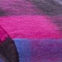 Throw blankets - Plaid Mohair Fuchsia, Purple, Blue - THECOCOONALIST