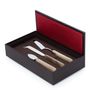 Knives - Cheese Knife Set Deluxe Case with Zebu Chocolate - THECOCOONALIST