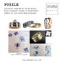 Jewelry - Doamabijoux Puzzle ring, silver and vermeil yellow gold with set stone. - DOAMA BIJOUX