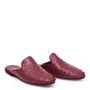 Shoes - Ostrich leather mules, burgundy - THECOCOONALIST