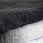 Throw blankets - Hand woven cotton throw / blanket dip dye black - ATELIER MCDANIEL