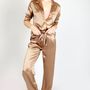 Sleepwear - Louise Bronze Silk Pyjama - THECOCOONALIST