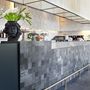 Other wall decoration - glazed lava stone for a restaurant counter and walls WALL DECORATION - MADE A MANO - ROSARIO PARRINELLO