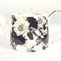 Tea and coffee accessories - teapot brilliant porcelain -modern II- colour spots black/grey - JAMESON - ART DE LA TABLE