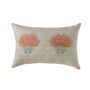 Fabric cushions - Royal Lotus Opulence Cushion Cover - THE INDIAN PICK