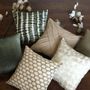 Fabric cushions - Glowing Foliate Cushion Cover - THE INDIAN PICK