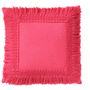 Fabric cushions - Fringed Floret Cushion Cover - THE INDIAN PICK