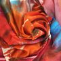 Scarves - JE Artist Abstract Colour Silk Scarf /Foulard 100% Soie - JOURNEY TO THE EAST ART GALLERY