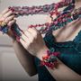 Jewelry - Pleated textile necklace, like a Tourbillon - MONIKA LINE-GOLZ
